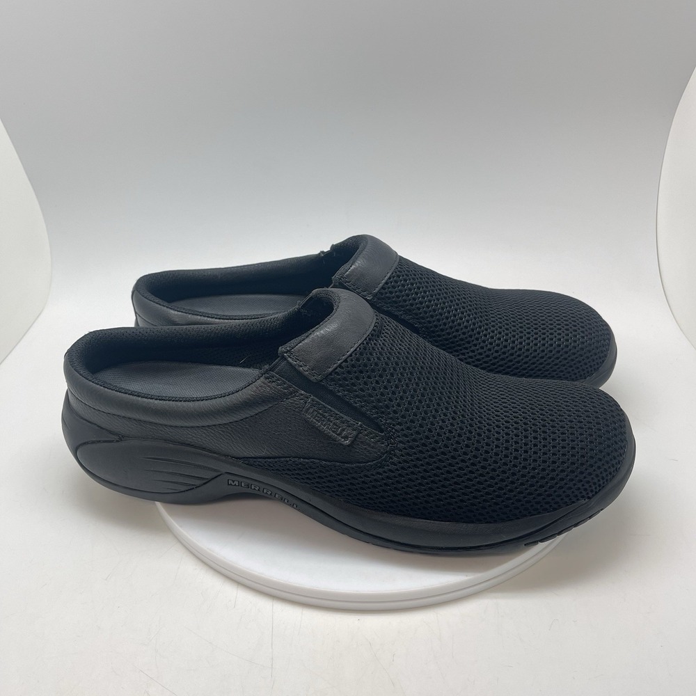 Merrell Encore Bypass Moc Shoes Mens 14 Black Mesh Leather Casual J66235 Slip On